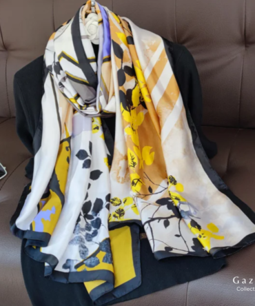 FloraPulse Silk Scarf – Luxury Women’s Collection