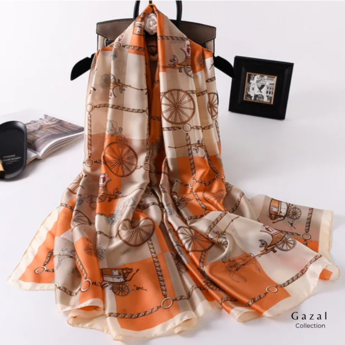 luxury silk scarf for girl