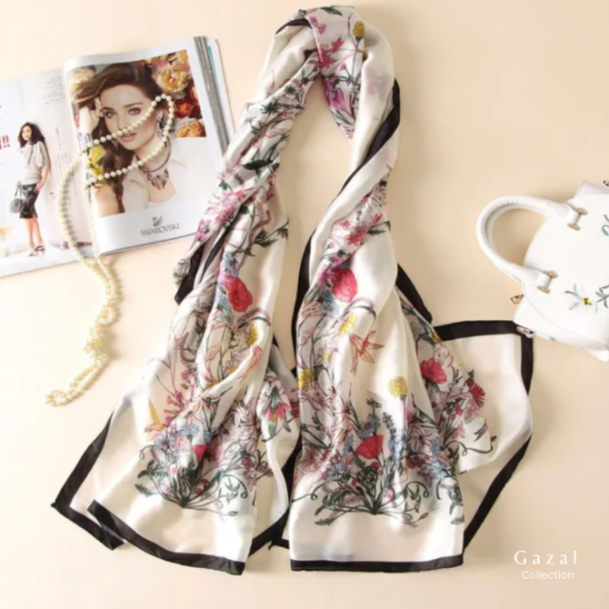 Gardenia Silk Scarf – Luxury Women’s Collection