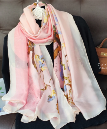 Rustic Romance Pink Silk Scarf